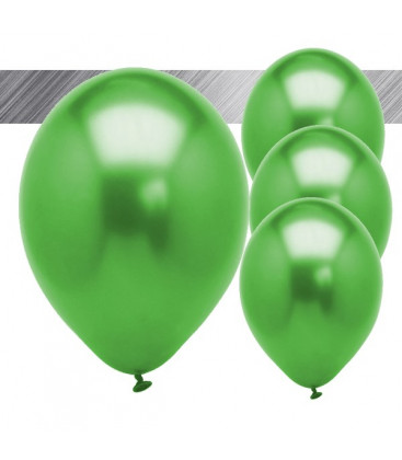 Palloncini Verdi Metallizzati - Ø 27 cm - 50 pezzi 